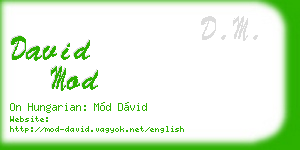 david mod business card
