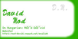 david mod business card